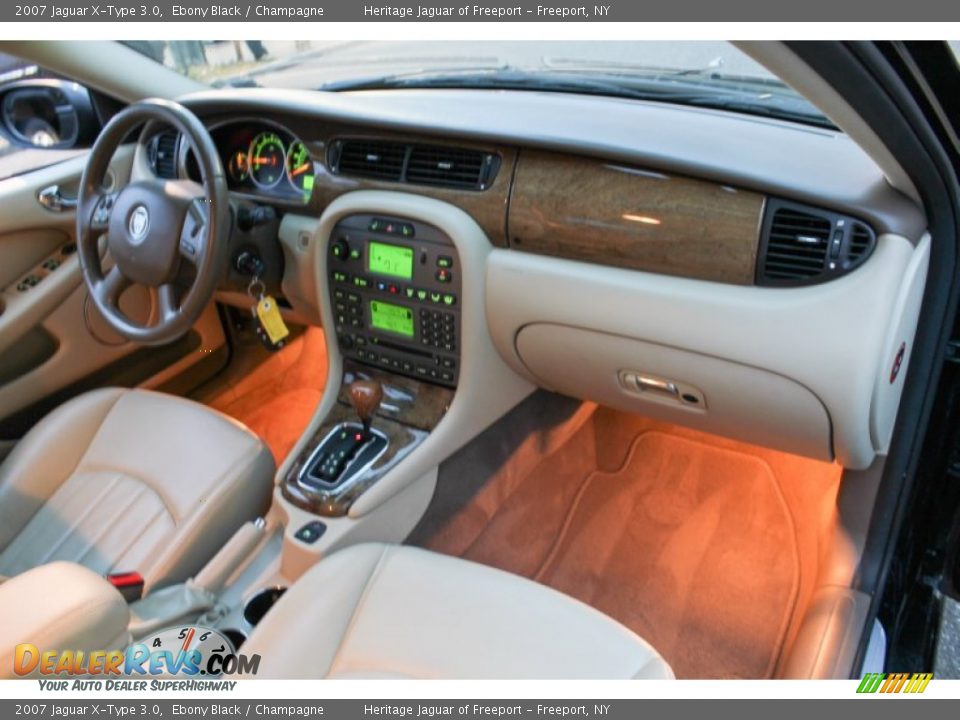2007 Jaguar X-Type 3.0 Ebony Black / Champagne Photo #12
