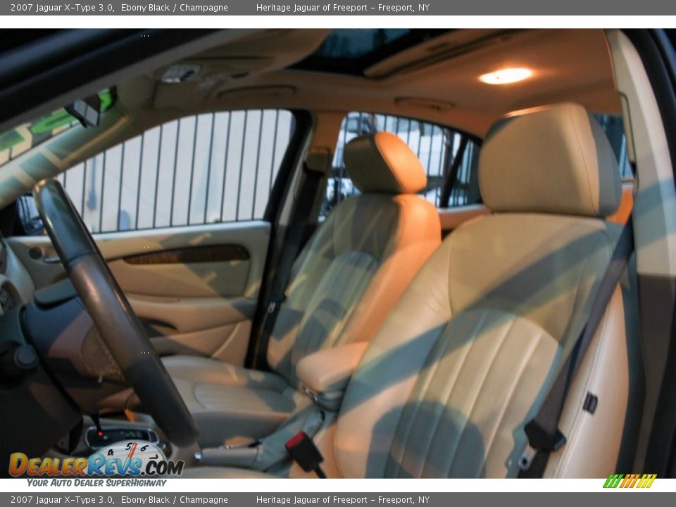 2007 Jaguar X-Type 3.0 Ebony Black / Champagne Photo #21