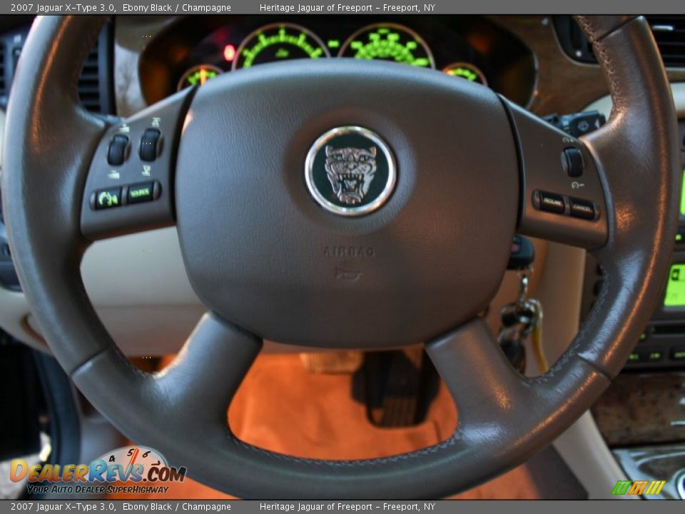2007 Jaguar X-Type 3.0 Ebony Black / Champagne Photo #23