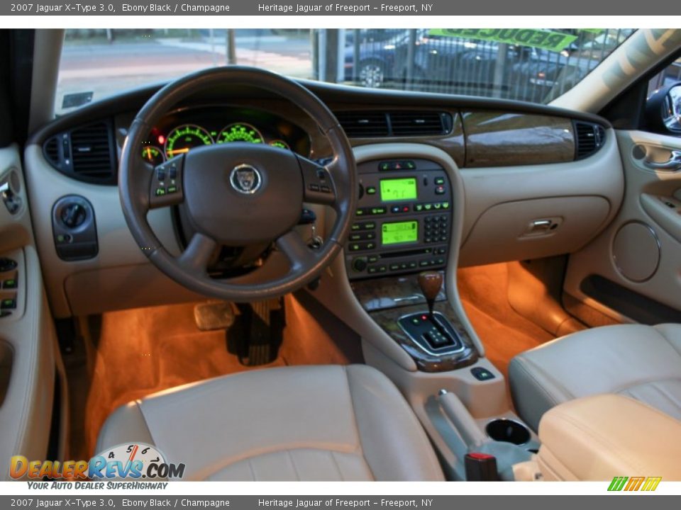 2007 Jaguar X-Type 3.0 Ebony Black / Champagne Photo #24