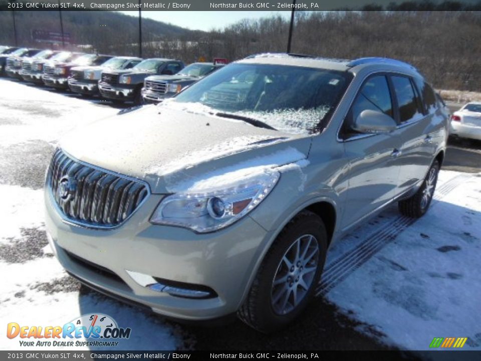 2013 GMC Yukon SLT 4x4 Champagne Silver Metallic / Ebony Photo #2