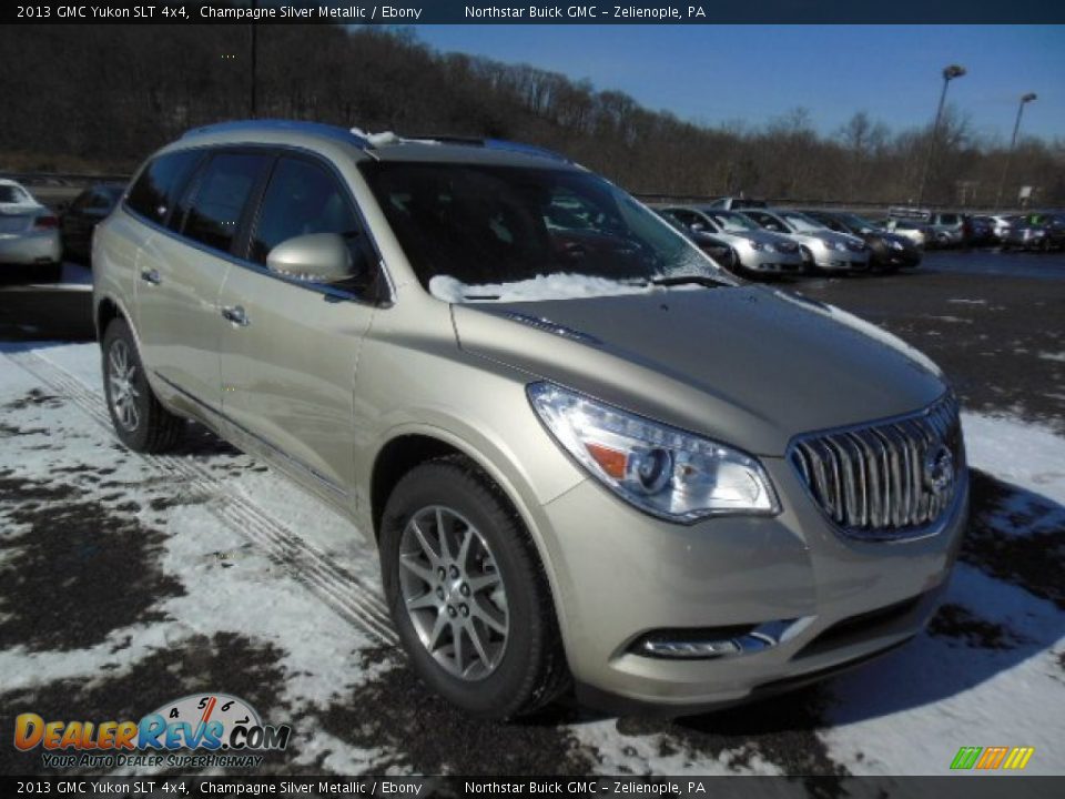 2013 GMC Yukon SLT 4x4 Champagne Silver Metallic / Ebony Photo #4