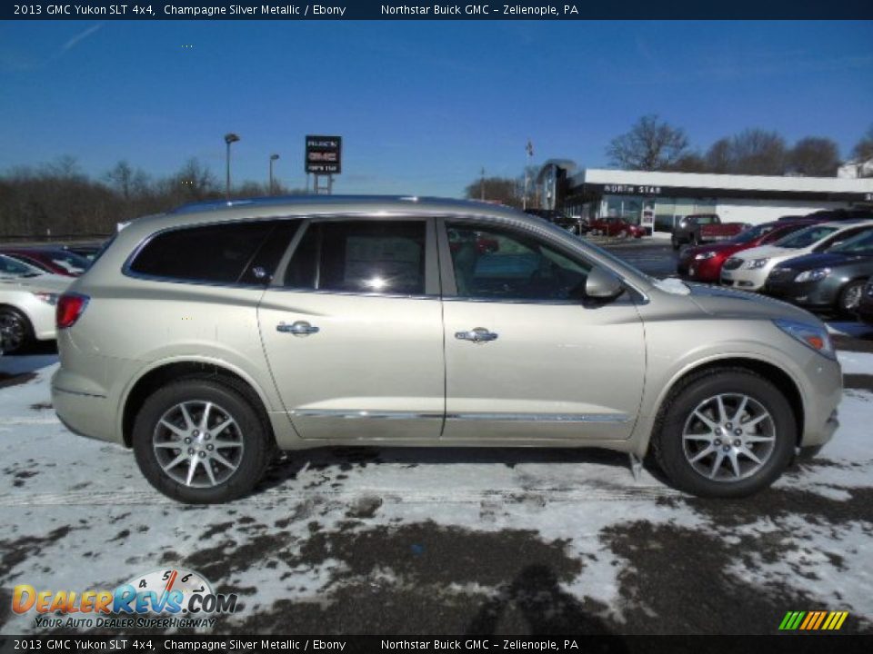 2013 GMC Yukon SLT 4x4 Champagne Silver Metallic / Ebony Photo #5