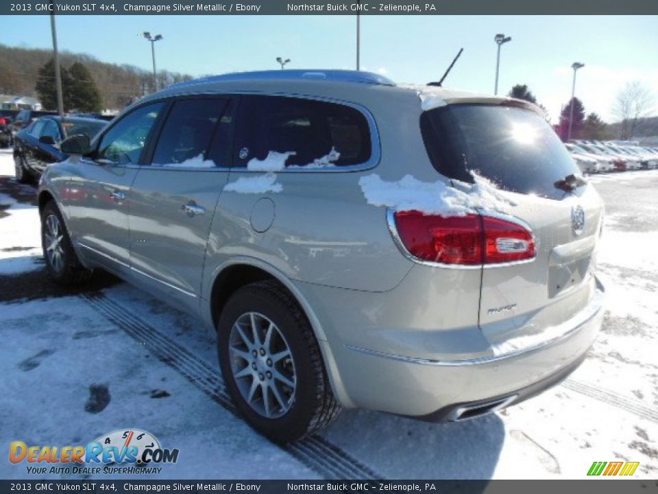2013 GMC Yukon SLT 4x4 Champagne Silver Metallic / Ebony Photo #8