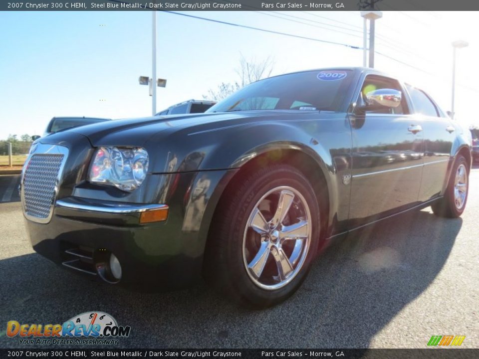 2007 Chrysler 300 C HEMI Steel Blue Metallic / Dark Slate Gray/Light Graystone Photo #1