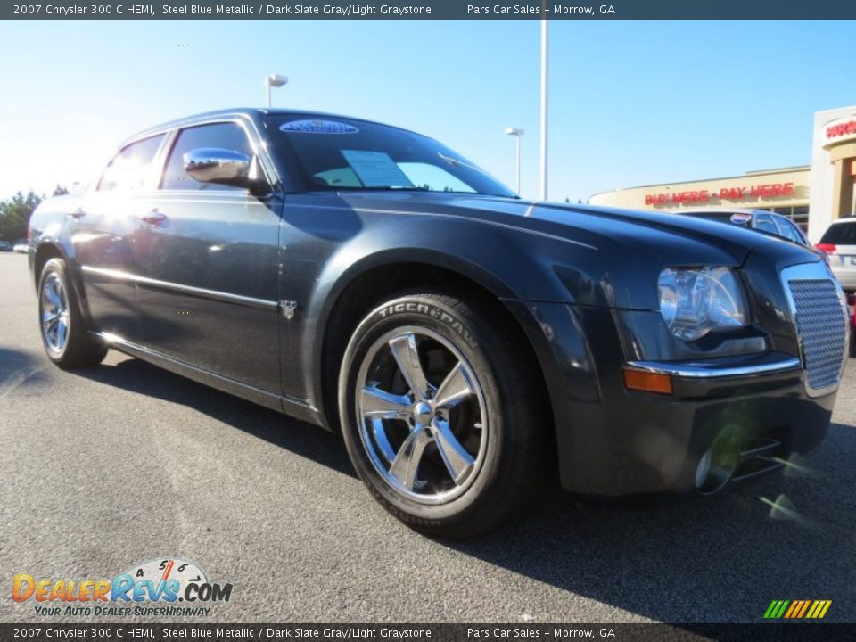 2007 Chrysler 300 C HEMI Steel Blue Metallic / Dark Slate Gray/Light Graystone Photo #4