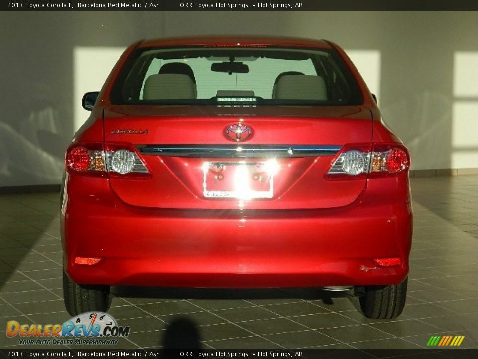 2013 Toyota Corolla L Barcelona Red Metallic / Ash Photo #4