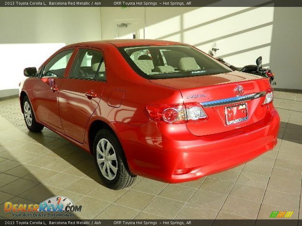 2013 Toyota Corolla L Barcelona Red Metallic / Ash Photo #5