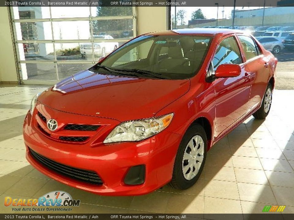 2013 Toyota Corolla L Barcelona Red Metallic / Ash Photo #7