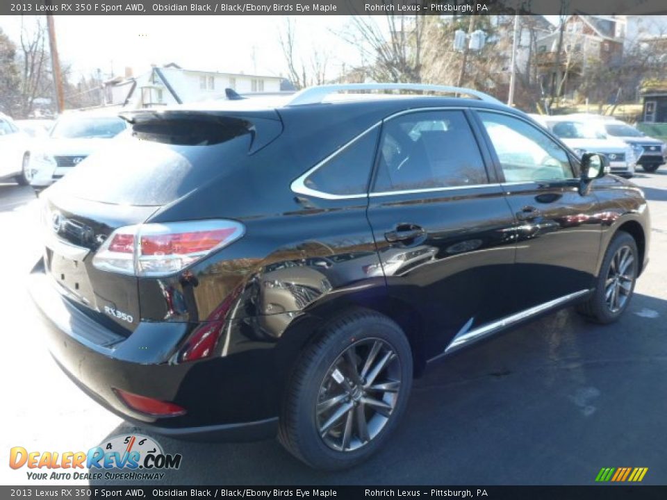 2013 Lexus RX 350 F Sport AWD Obsidian Black / Black/Ebony Birds Eye Maple Photo #4
