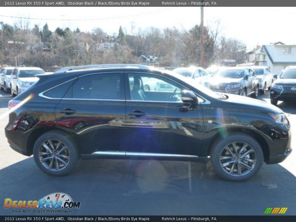 2013 Lexus RX 350 F Sport AWD Obsidian Black / Black/Ebony Birds Eye Maple Photo #5