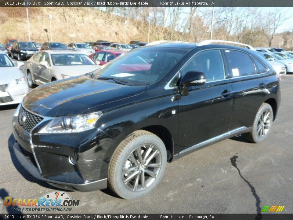 2013 Lexus RX 350 F Sport AWD Obsidian Black / Black/Ebony Birds Eye Maple Photo #8