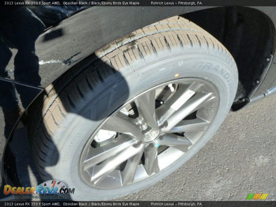 2013 Lexus RX 350 F Sport AWD Obsidian Black / Black/Ebony Birds Eye Maple Photo #9