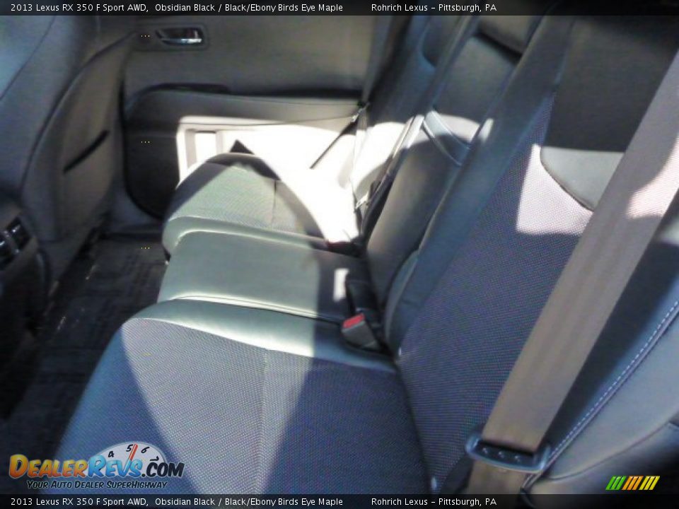 2013 Lexus RX 350 F Sport AWD Obsidian Black / Black/Ebony Birds Eye Maple Photo #11