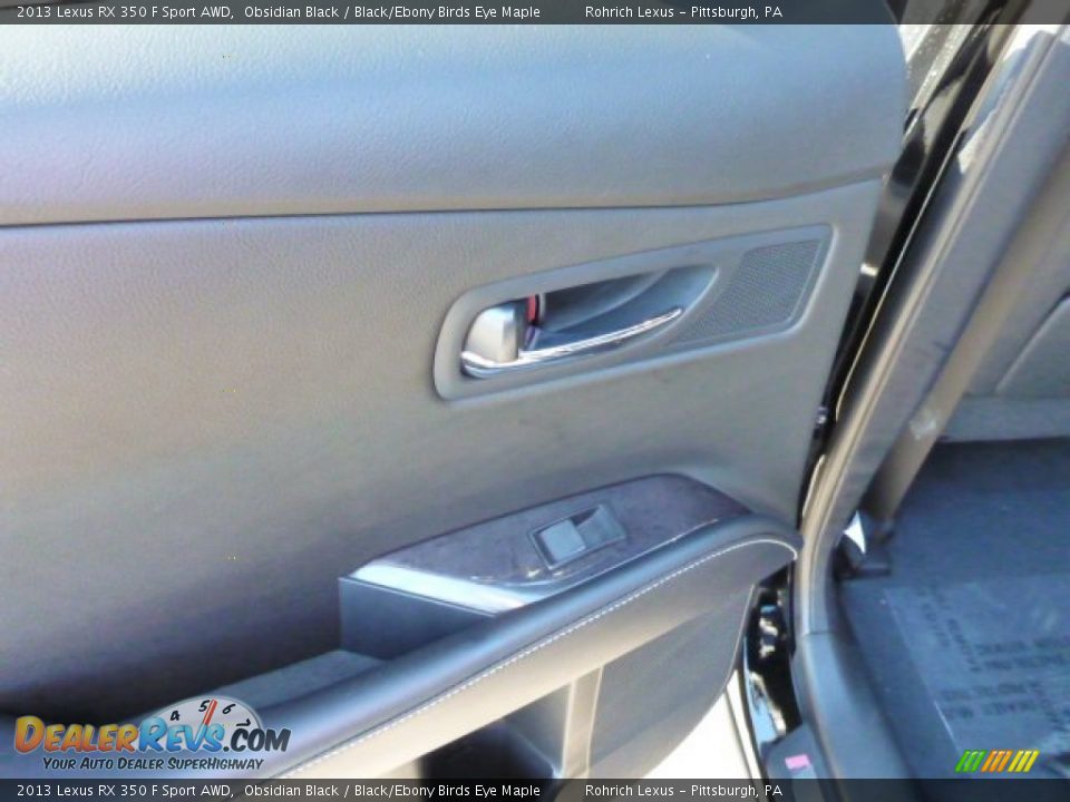 2013 Lexus RX 350 F Sport AWD Obsidian Black / Black/Ebony Birds Eye Maple Photo #13