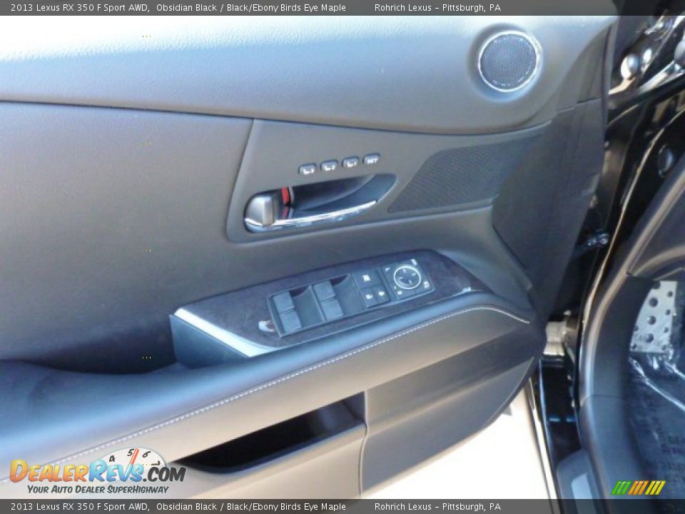2013 Lexus RX 350 F Sport AWD Obsidian Black / Black/Ebony Birds Eye Maple Photo #14