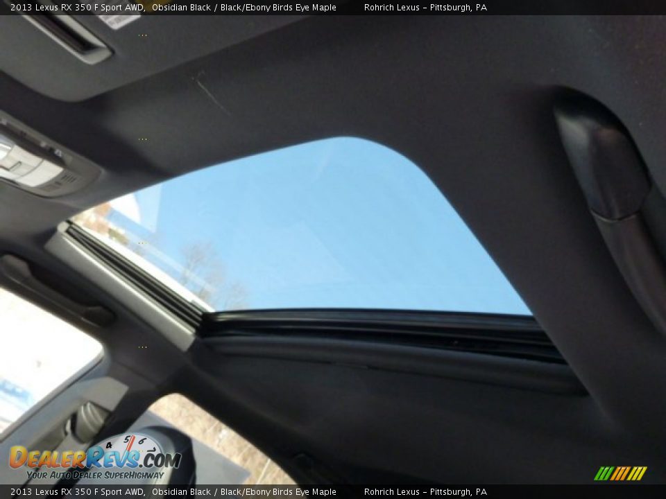 2013 Lexus RX 350 F Sport AWD Obsidian Black / Black/Ebony Birds Eye Maple Photo #15