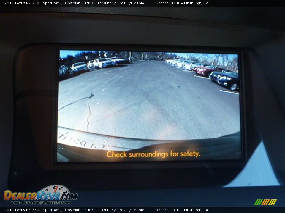 2013 Lexus RX 350 F Sport AWD Obsidian Black / Black/Ebony Birds Eye Maple Photo #17