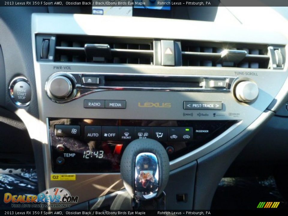 2013 Lexus RX 350 F Sport AWD Obsidian Black / Black/Ebony Birds Eye Maple Photo #18