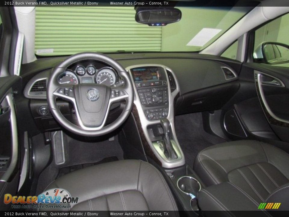 Ebony Interior - 2012 Buick Verano FWD Photo #4