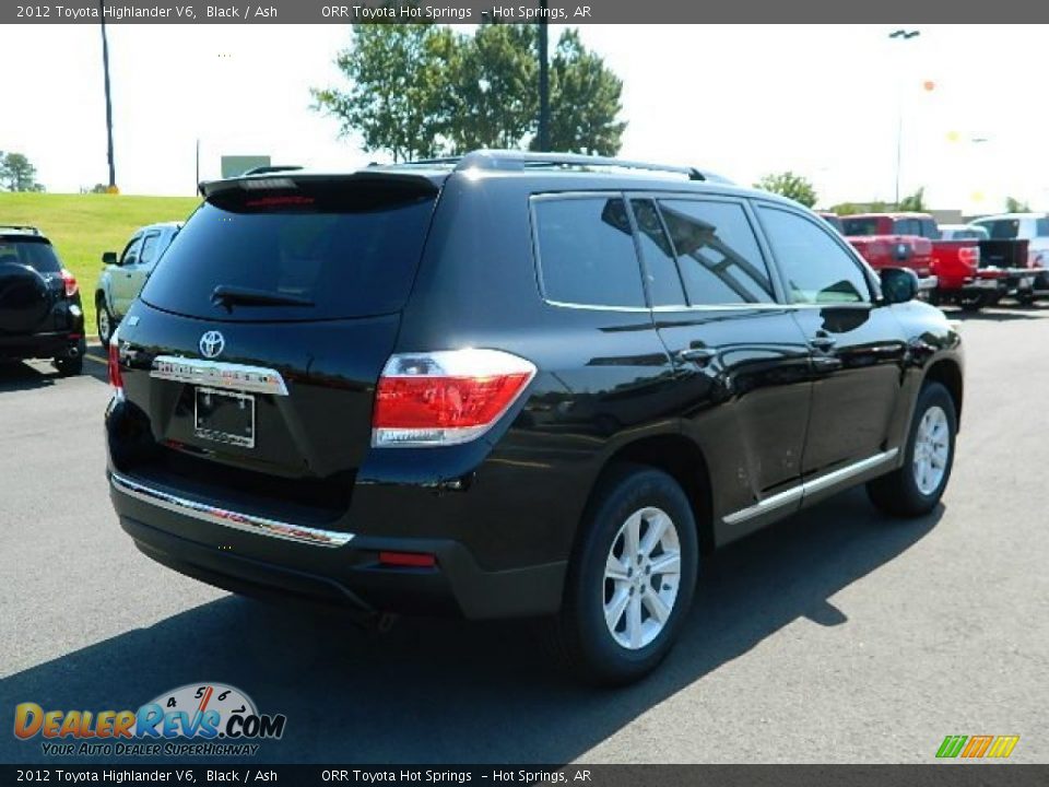 2012 Toyota Highlander V6 Black / Ash Photo #3