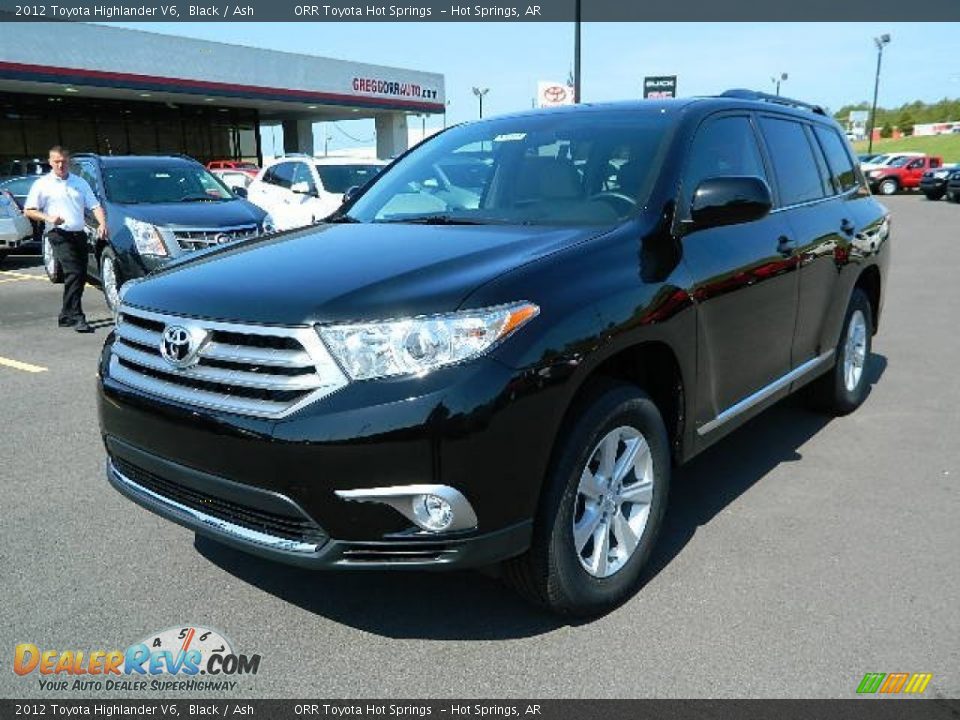 2012 Toyota Highlander V6 Black / Ash Photo #7