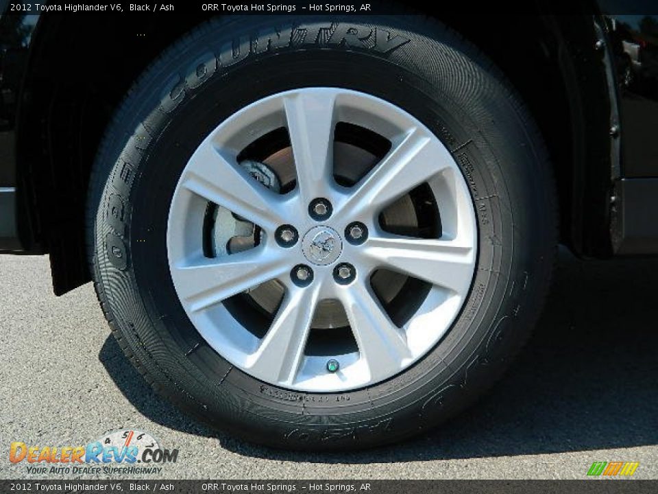 2012 Toyota Highlander V6 Black / Ash Photo #10