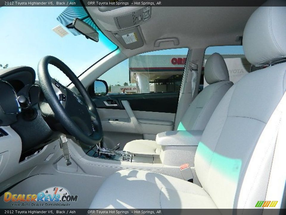 2012 Toyota Highlander V6 Black / Ash Photo #11