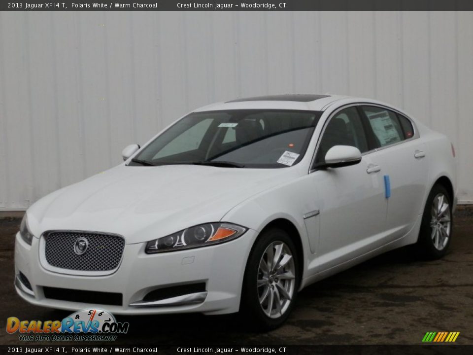 2013 Jaguar XF I4 T Polaris White / Warm Charcoal Photo #1