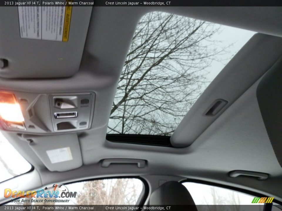 2013 Jaguar XF I4 T Polaris White / Warm Charcoal Photo #11