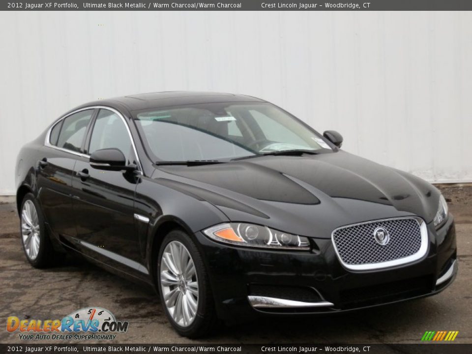 2012 Jaguar XF Portfolio Ultimate Black Metallic / Warm Charcoal/Warm Charcoal Photo #3