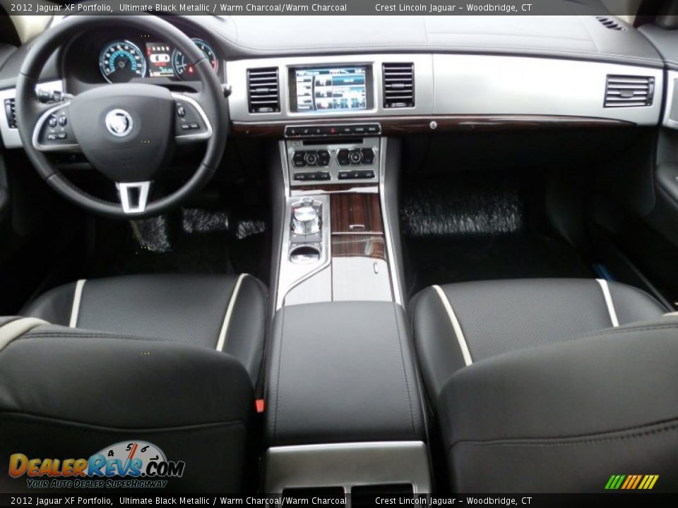 2012 Jaguar XF Portfolio Ultimate Black Metallic / Warm Charcoal/Warm Charcoal Photo #10