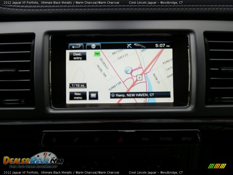 2012 Jaguar XF Portfolio Ultimate Black Metallic / Warm Charcoal/Warm Charcoal Photo #14
