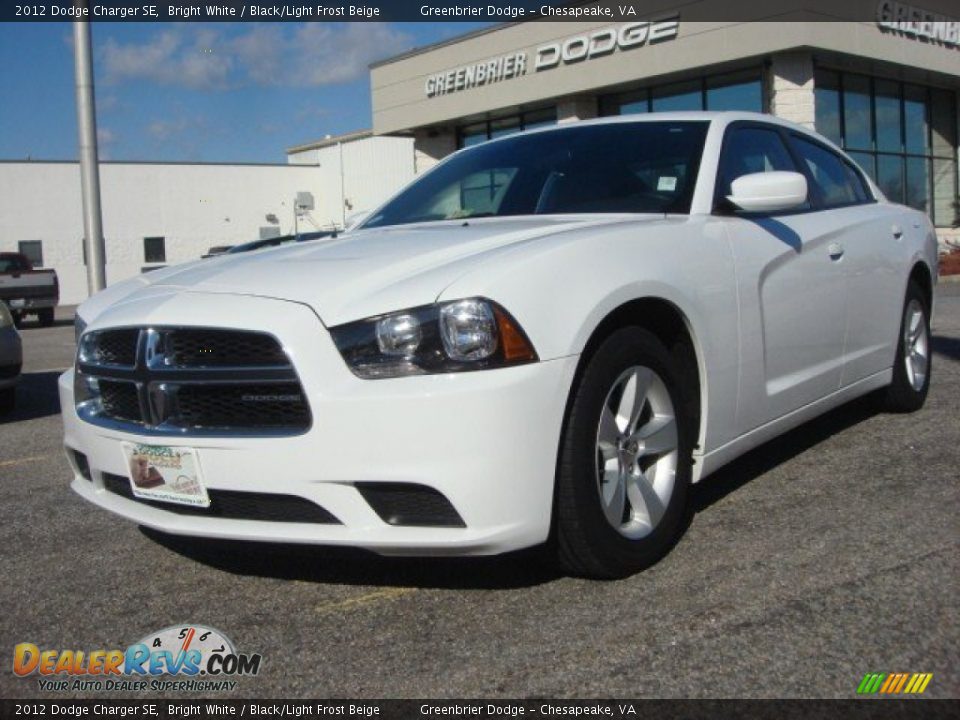 2012 Dodge Charger SE Bright White / Black/Light Frost Beige Photo #1