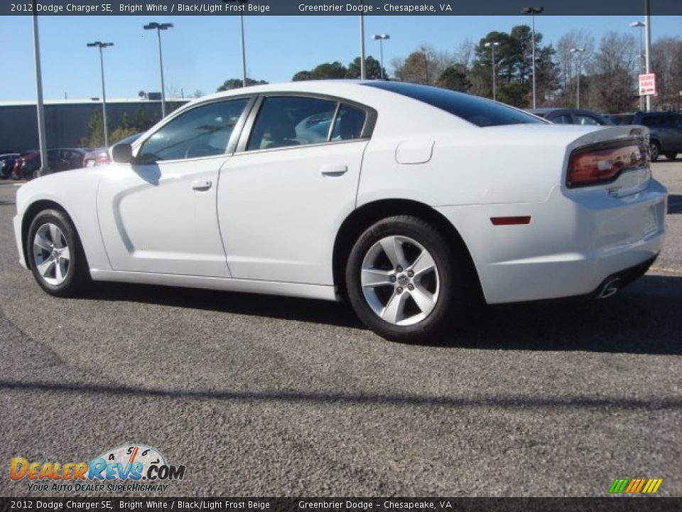 2012 Dodge Charger SE Bright White / Black/Light Frost Beige Photo #3