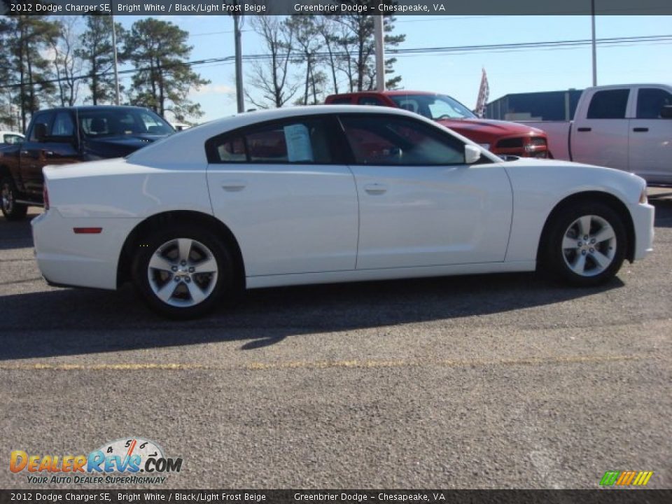 2012 Dodge Charger SE Bright White / Black/Light Frost Beige Photo #5