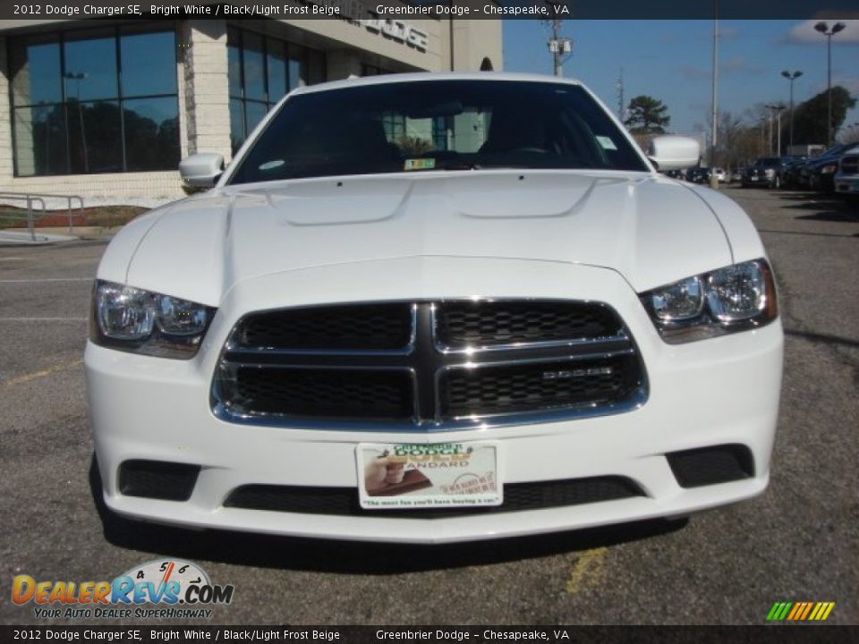 2012 Dodge Charger SE Bright White / Black/Light Frost Beige Photo #7