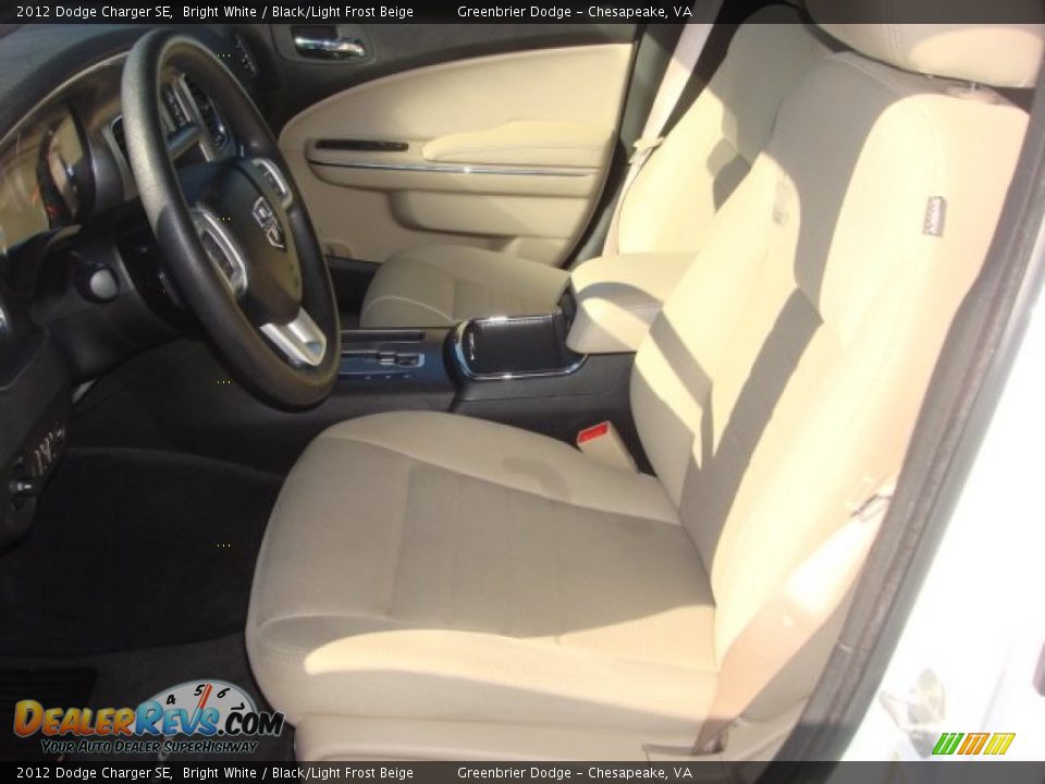 2012 Dodge Charger SE Bright White / Black/Light Frost Beige Photo #8