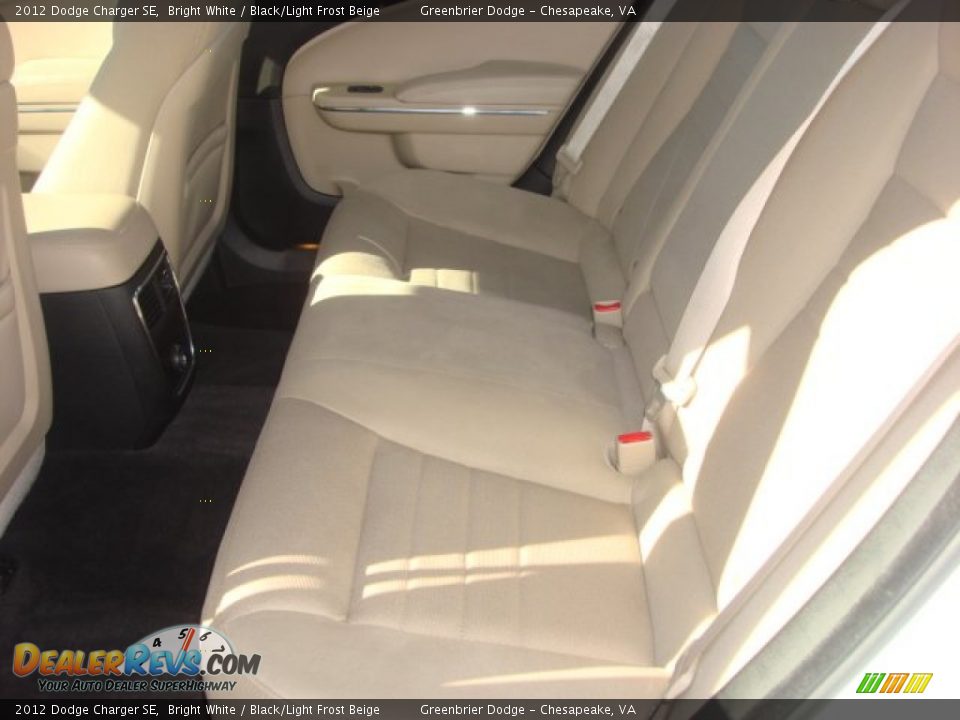 2012 Dodge Charger SE Bright White / Black/Light Frost Beige Photo #9