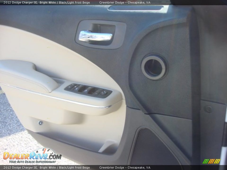 2012 Dodge Charger SE Bright White / Black/Light Frost Beige Photo #11