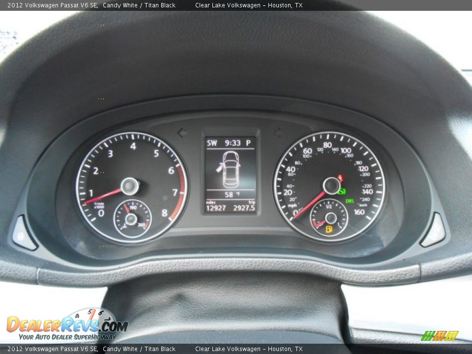 2012 Volkswagen Passat V6 SE Candy White / Titan Black Photo #27