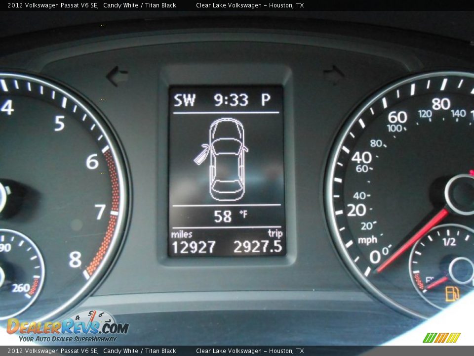 2012 Volkswagen Passat V6 SE Candy White / Titan Black Photo #28