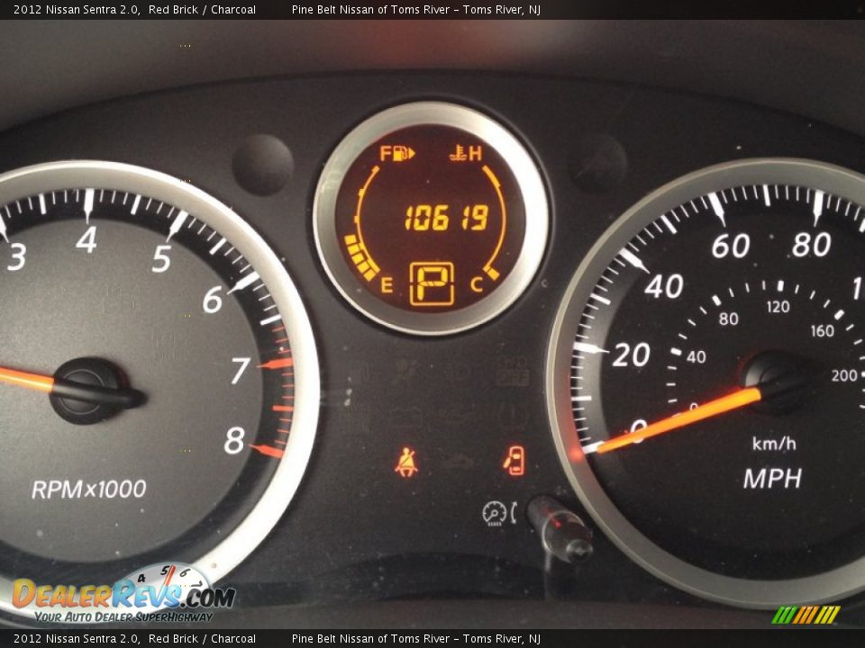 2012 Nissan Sentra 2.0 Red Brick / Charcoal Photo #14