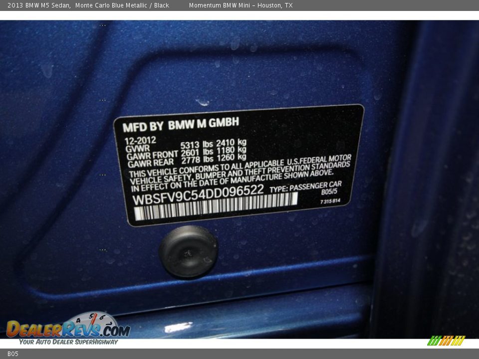 Bmw monte carlo blue paint code #6