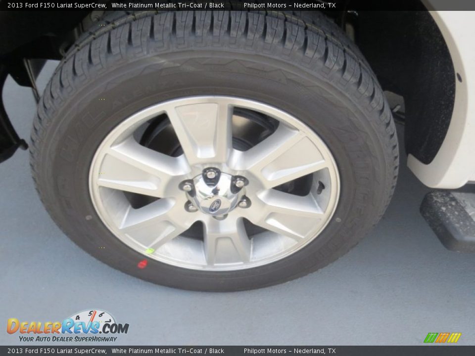 2013 Ford F150 Lariat SuperCrew White Platinum Metallic Tri-Coat / Black Photo #10
