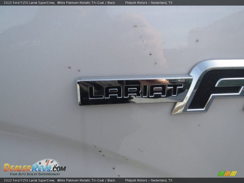 2013 Ford F150 Lariat SuperCrew White Platinum Metallic Tri-Coat / Black Photo #12