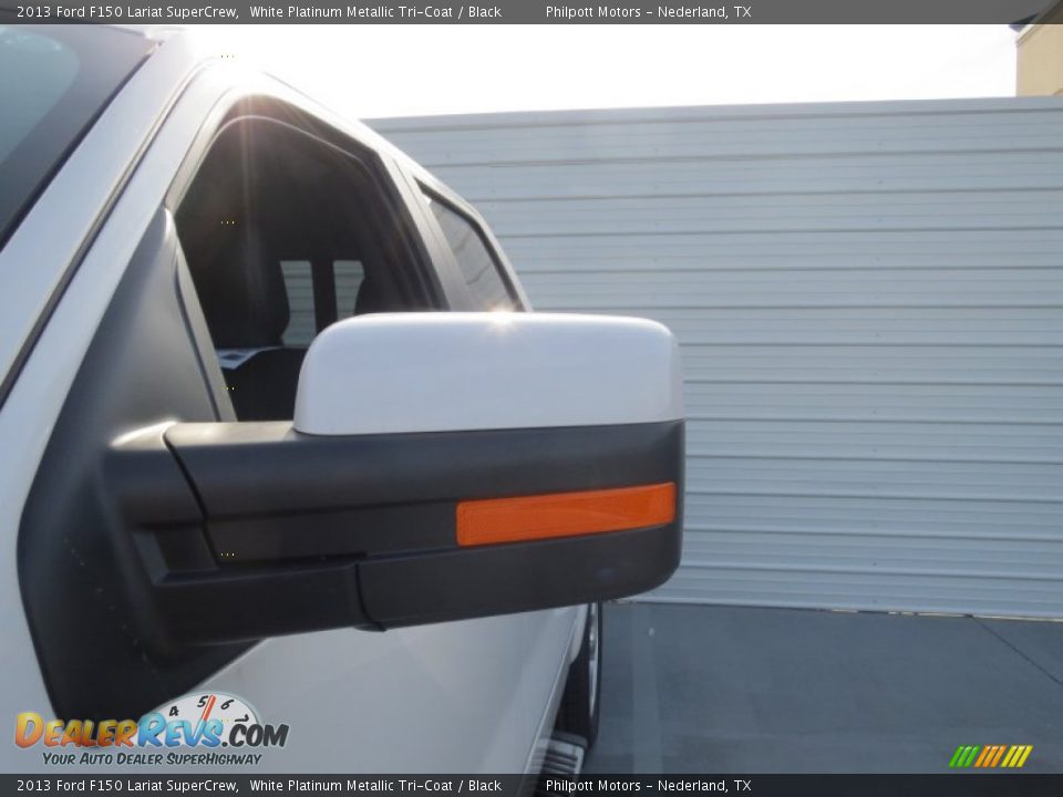 2013 Ford F150 Lariat SuperCrew White Platinum Metallic Tri-Coat / Black Photo #13