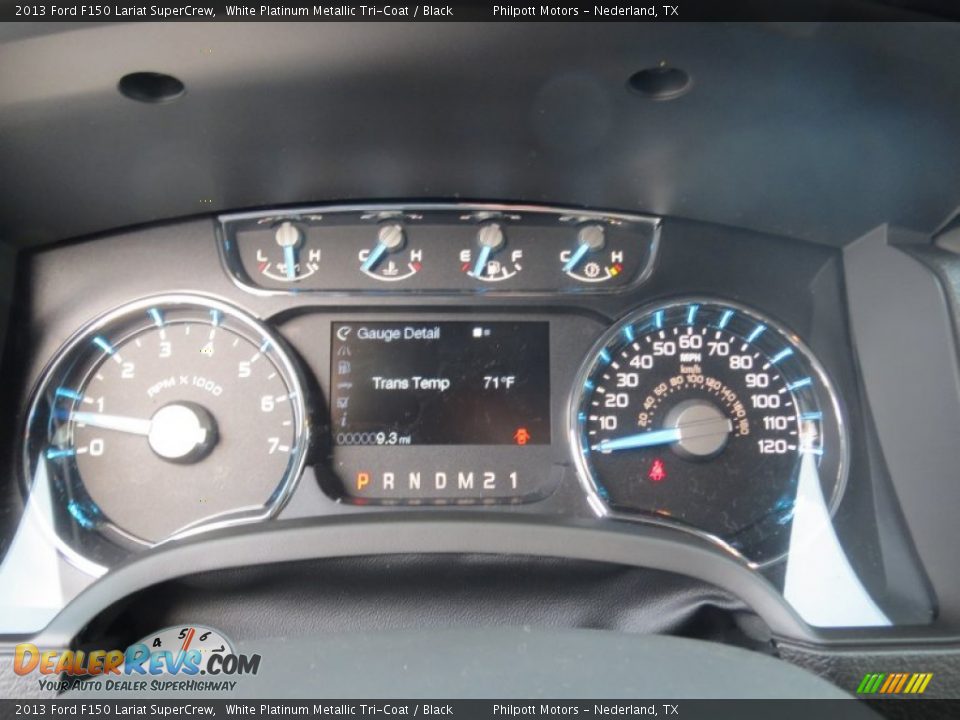 2013 Ford F150 Lariat SuperCrew White Platinum Metallic Tri-Coat / Black Photo #34