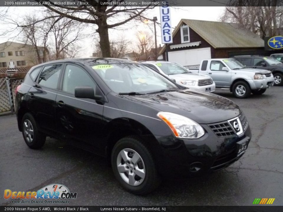 2009 Nissan Rogue S AWD Wicked Black / Black Photo #2