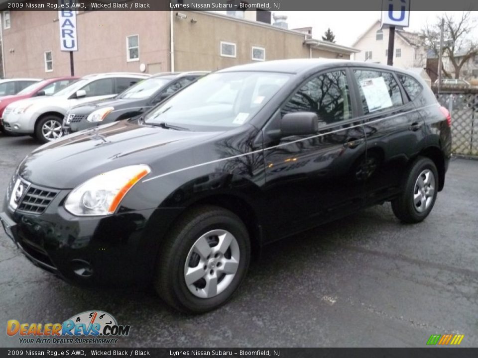 2009 Nissan Rogue S AWD Wicked Black / Black Photo #3